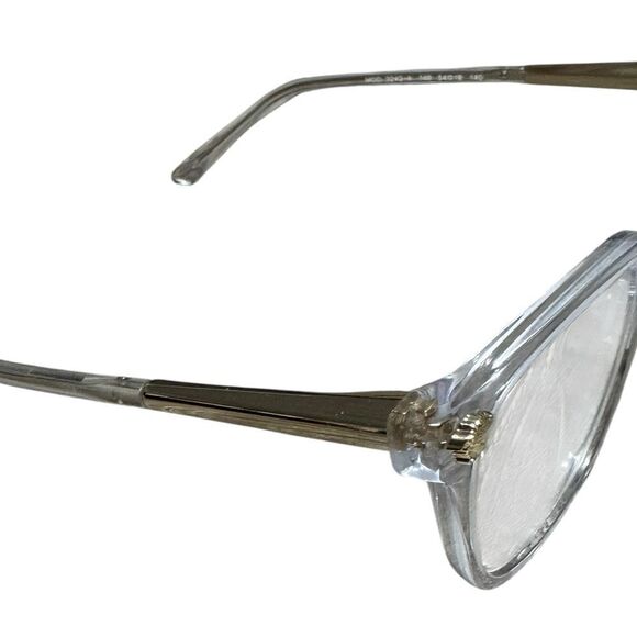 USED IN BOX! VERSACE 3242A 148 Transparent Crystal Plastic Round Eyeglasses 54mm - Picture 5 of 11